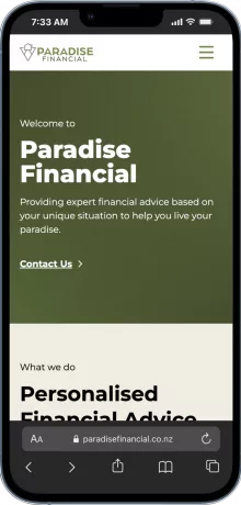 Paradise Financial — mobile