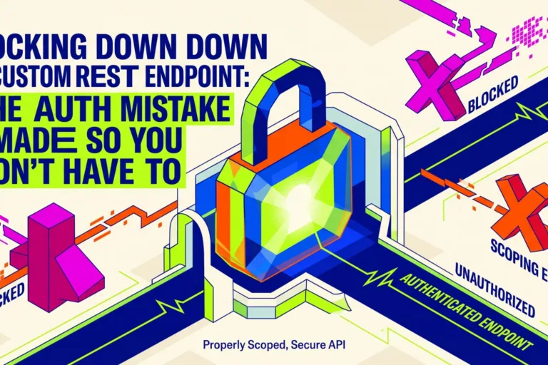 Locking Down a Custom REST Endpoint: The Auth Mistake I Made So You Don't Have To