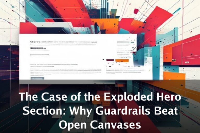 The Case of the Exploded Hero Section: Why Guardrails Beat Open Canvases