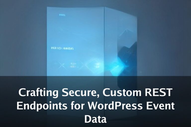 Crafting Secure, Custom REST Endpoints for WordPress Event Data