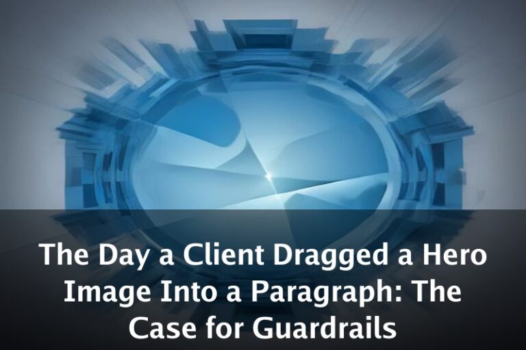 The Day a Client Dragged a Hero Image Into a Paragraph: The Case for Guardrails