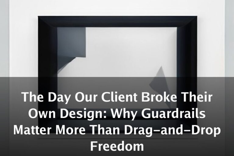 The Day Our Client Broke Their Own Design: Why Guardrails Matter More Than Drag-and-Drop Freedom