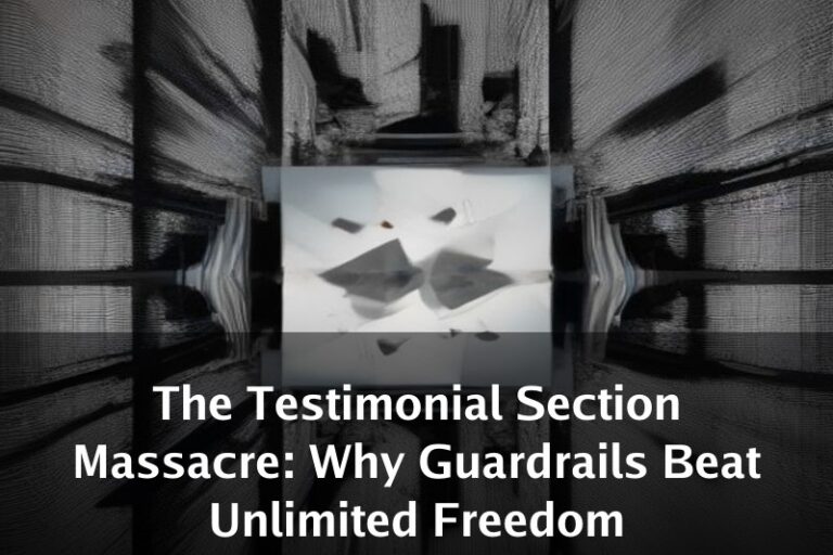 The Testimonial Section Massacre: Why Guardrails Beat Unlimited Freedom